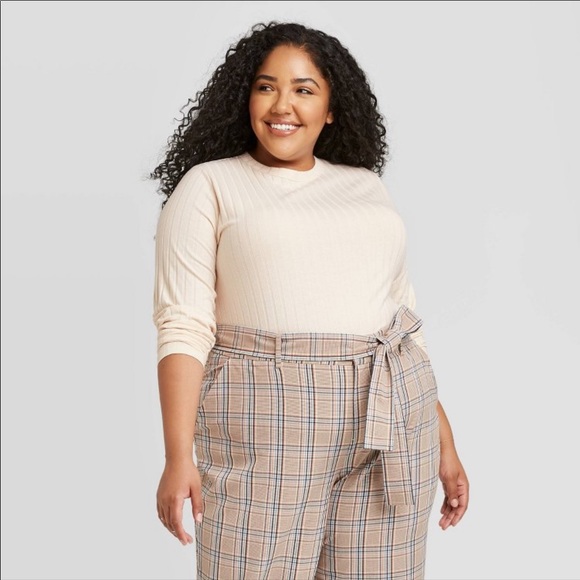 Long sleeved ribbed tshirt - cream/ivory - Picture 1 of 4